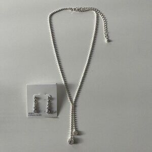 Rhinestone Necklace & Earring Set